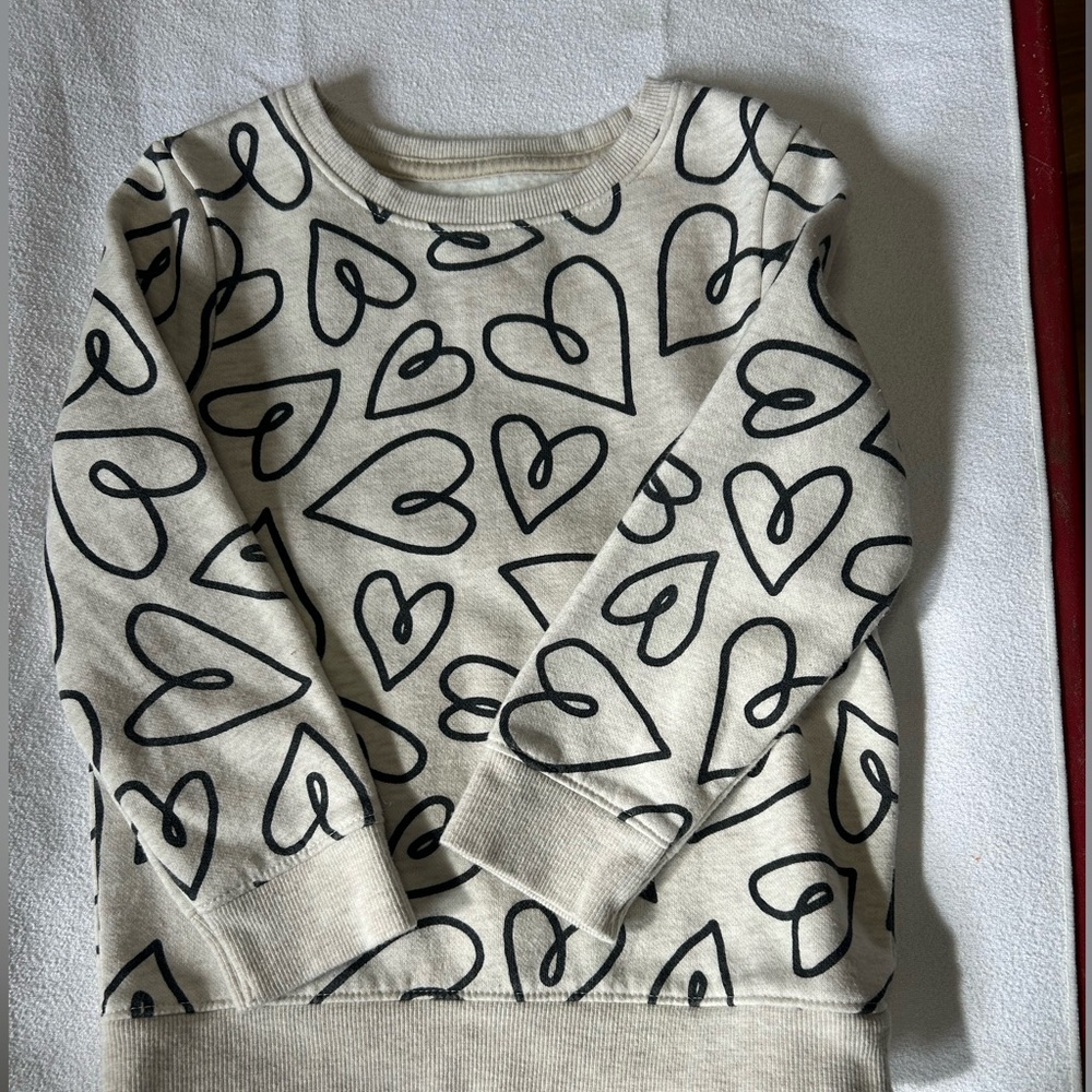Cat & Jack Girls Gray and Black Sweatshirt